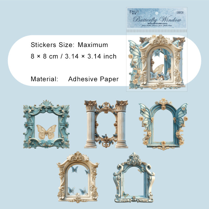 10 Pcs Vintage Frame Stickers YYLG