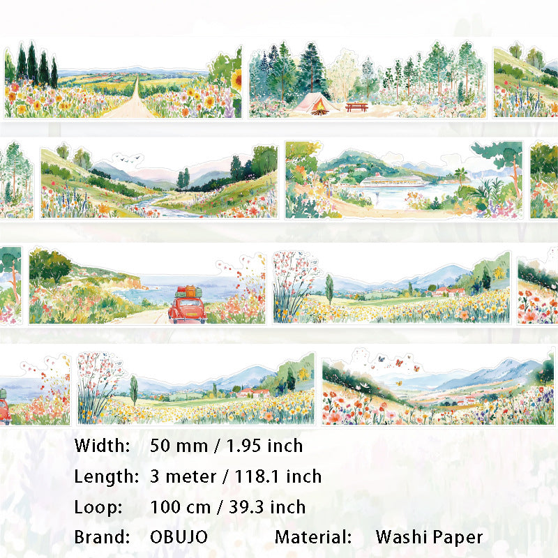 1 Roll Travel Landscape Washi Stickers Tape ZYJR