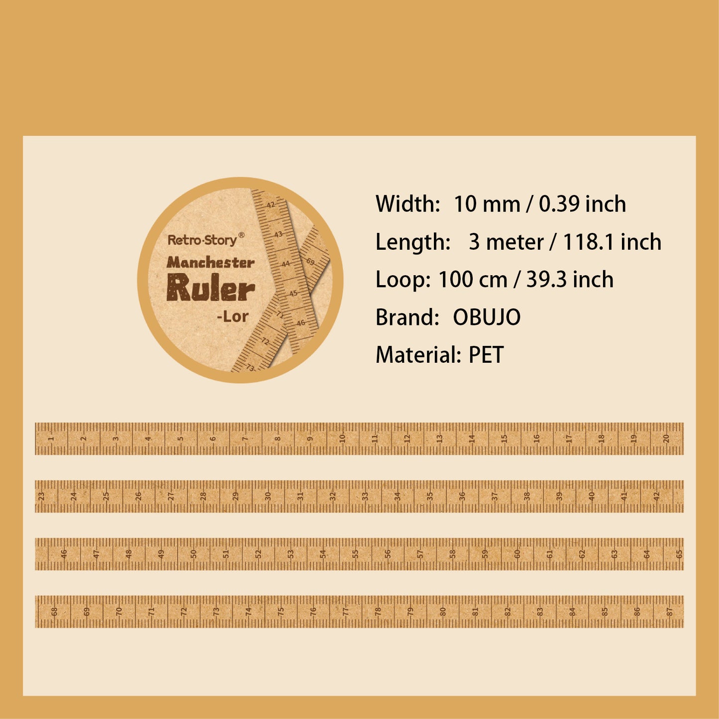 1 Roll Tape Measure PET Tape MCJC