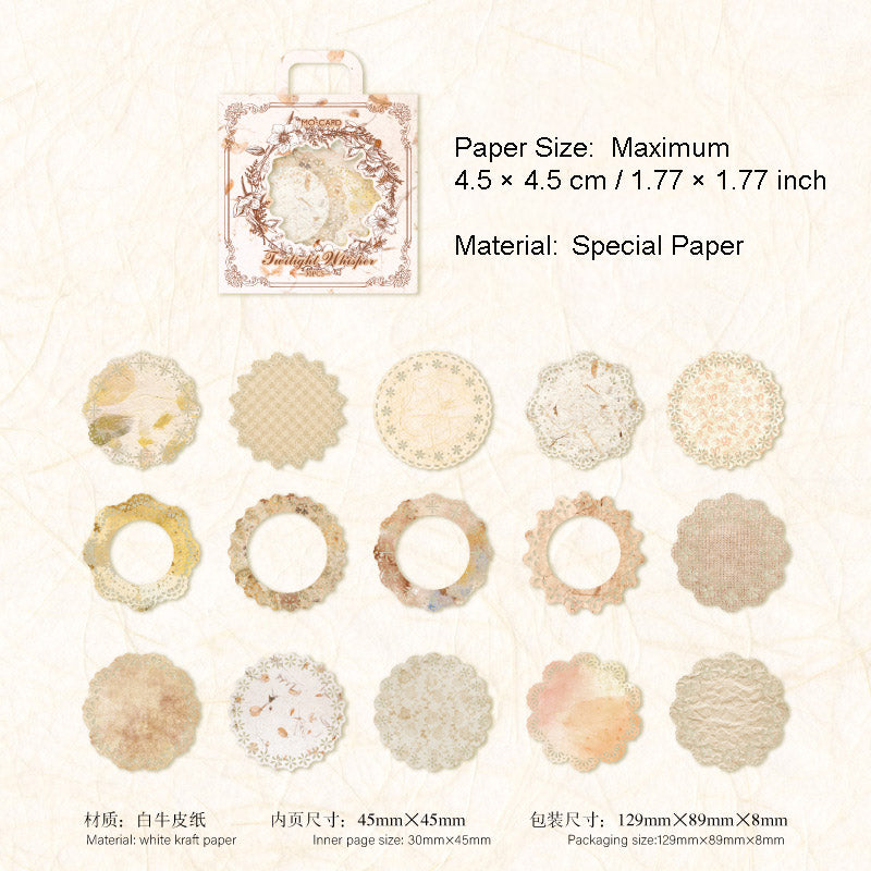 30 Pcs Lace Edged Background Paper LSGY