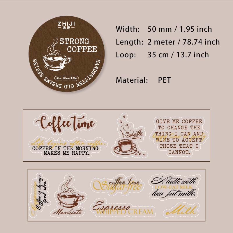 1 Roll Positive Quote PET Stickers Tape SXJM