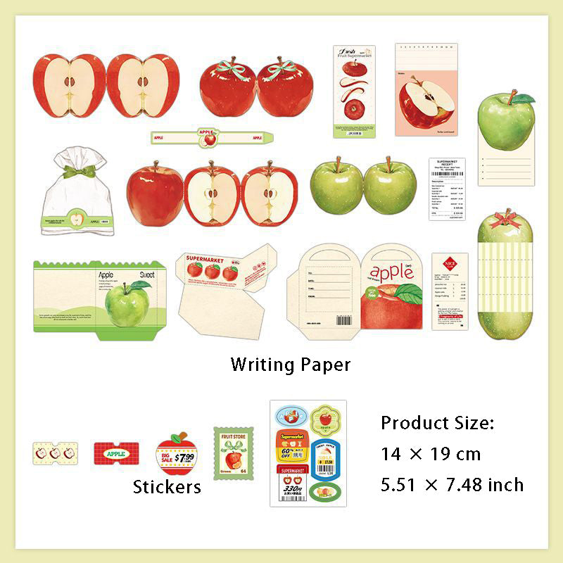 24 Pcs Food Theme Junk Journal Paper and Stickers Kit XXMC