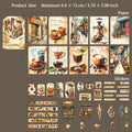 45 Pcs Coffee Themed Journal Paper and Stickers Kit KFSZB