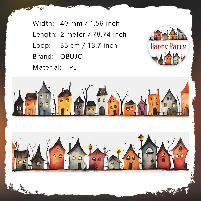 1 Roll Gothic Halloween Night PET Tape PDWH