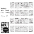 20 Sheets Word Quote PET Stickers Book YXDD