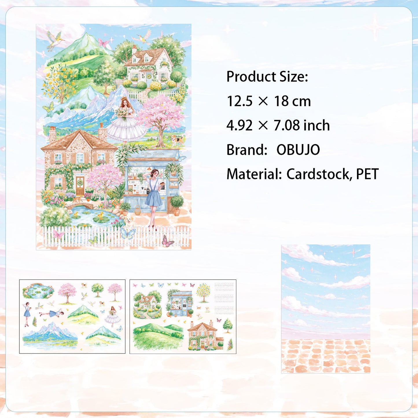 3D Fantasy House DIY Stickers Kit MJSR