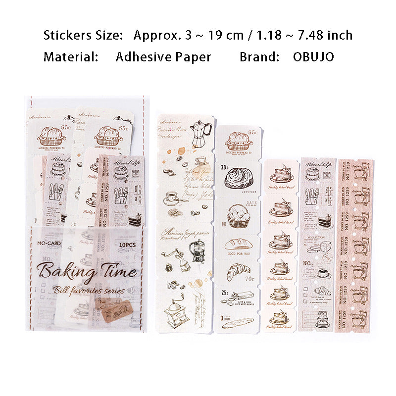 20 Sheets Vintage Label Stickers BQSCJ