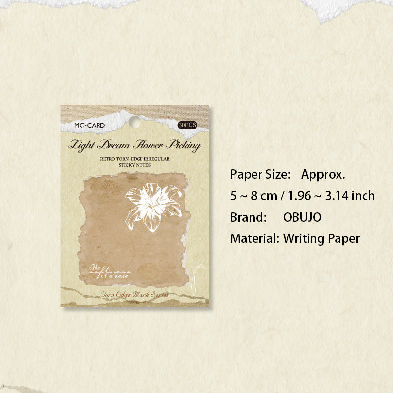 20 Pcs Floral Sticky Note Paper SBYJ