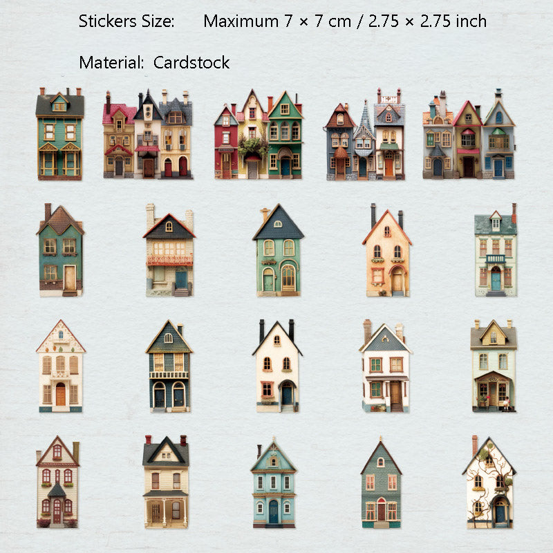 20 Pcs Vintage Cardstock Stickers GDSC