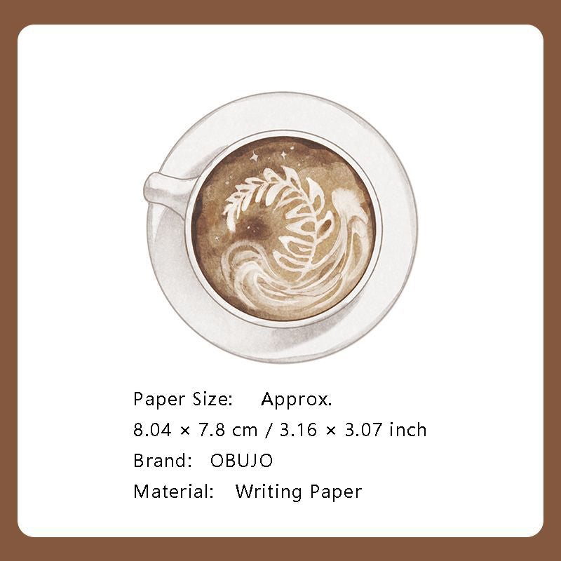 30 Pcs Coffee Theme Sticky Note Paper KFRJ