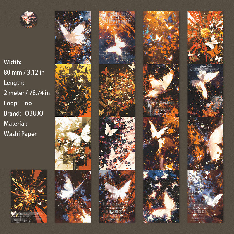 1 Roll Black Gothic Washi Tape CSAT