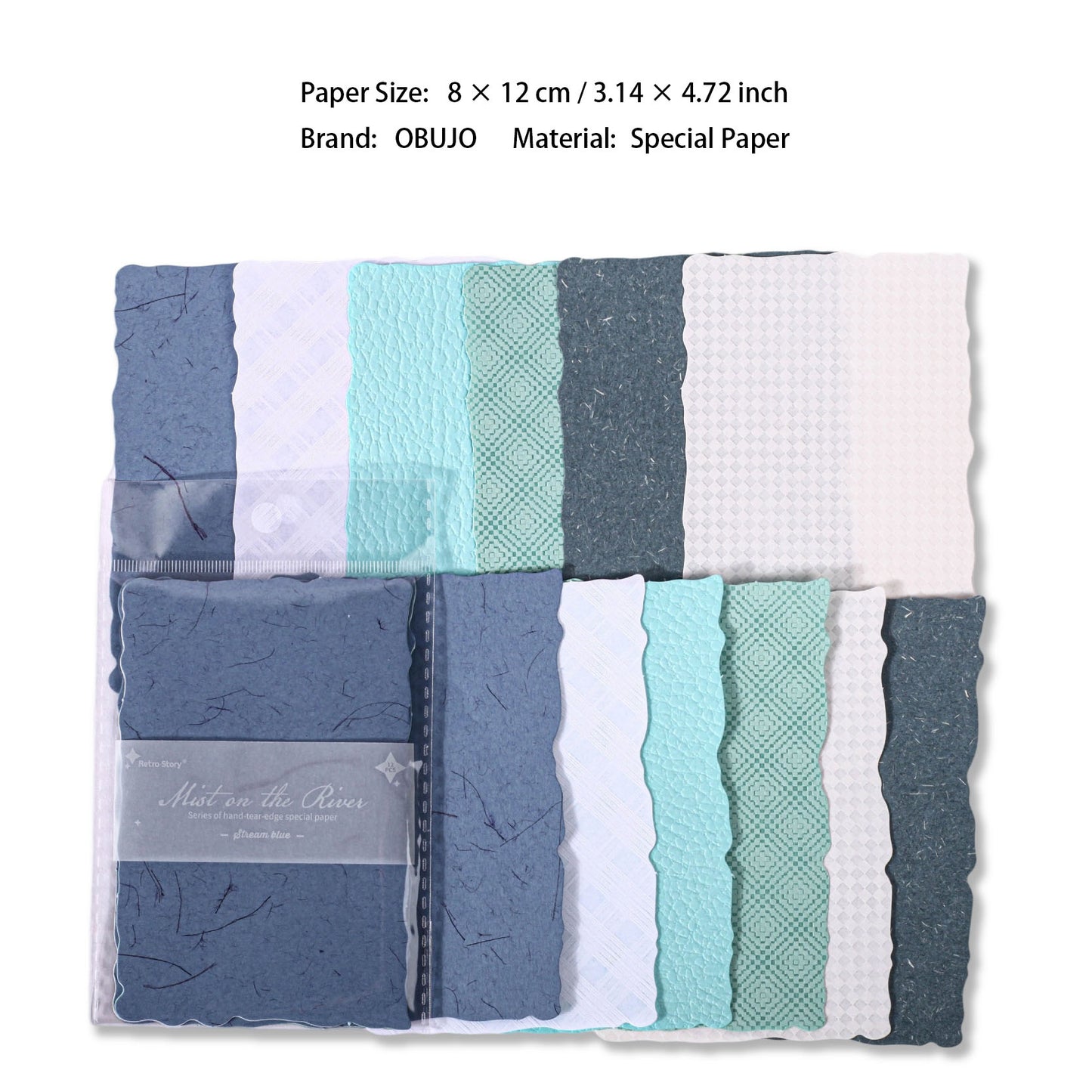 12 Sheets Embossed Journal Paper JWXL