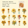 15 Pcs Flower Vase PET Stickers WHTX