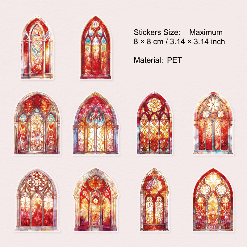 20 Pcs Shell Light Windows Stickers QCLL