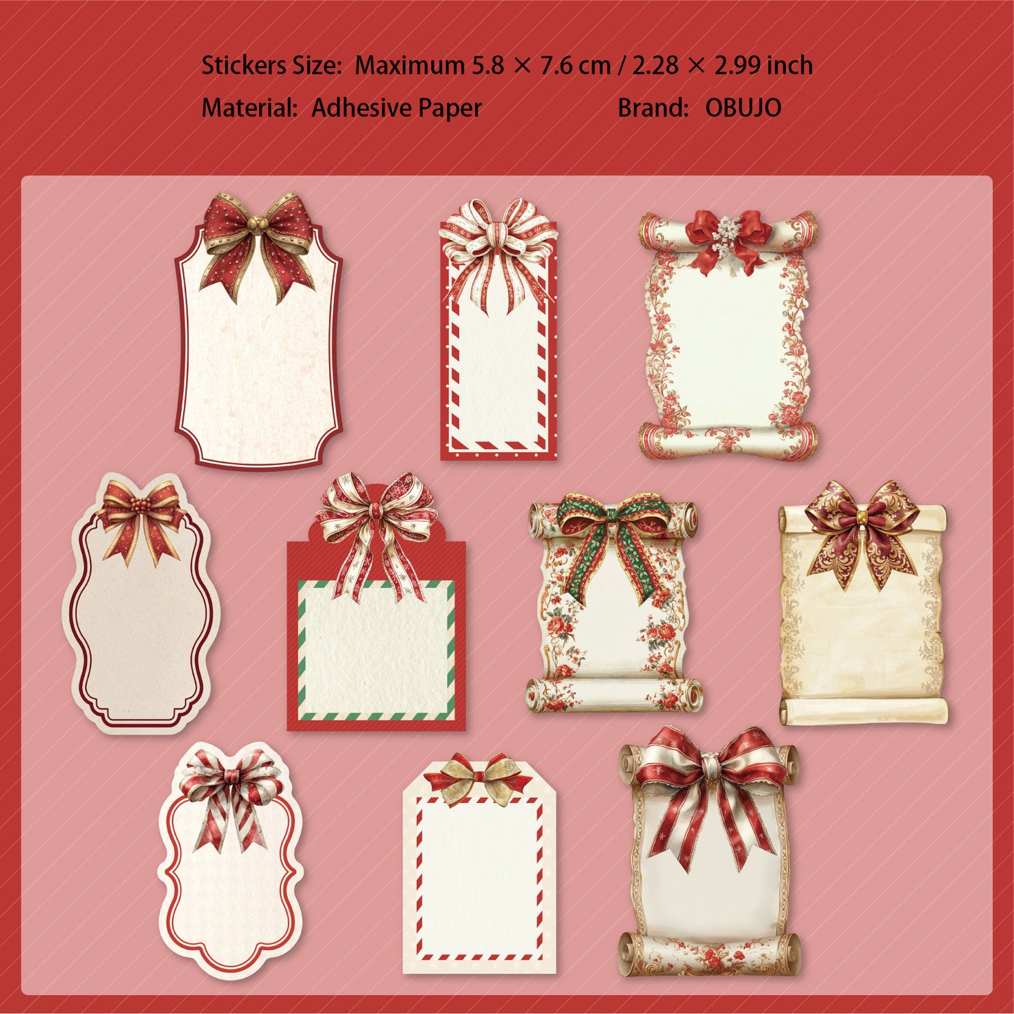 20 Pcs Christimas Notepad Stickers JRSS