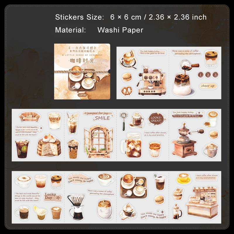 10 Sheets Life Style Washi Stickers Book YDDYSG