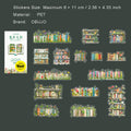 15 Pcs Book Shelf PET Stickers YDCL