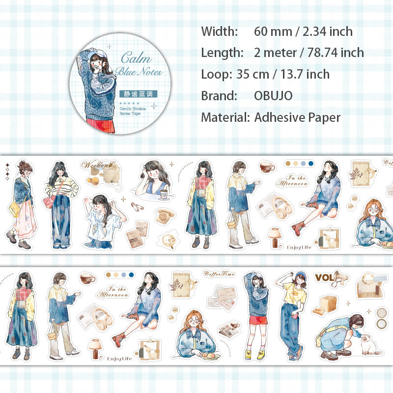 1 Roll Fashion Girl Stickers Tape WRBC