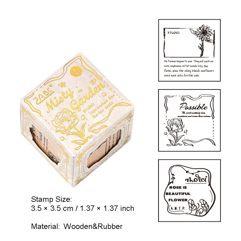 3 in 1 Patterns Wooden Stamp YXBH