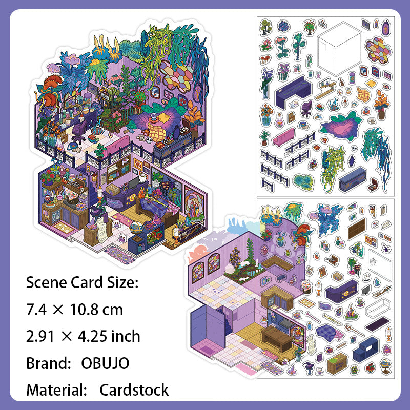 3D Shop Scene DIY Stickers Kit JRYYZ35