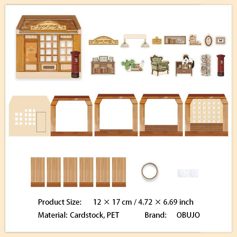 3D Store Shop Scene DIY Stickers Kit KJXD