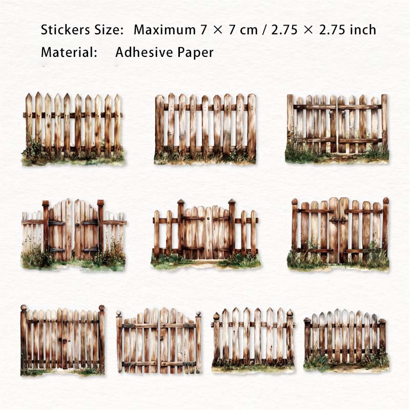 10 Pcs Garden Fence Stickers MSZY