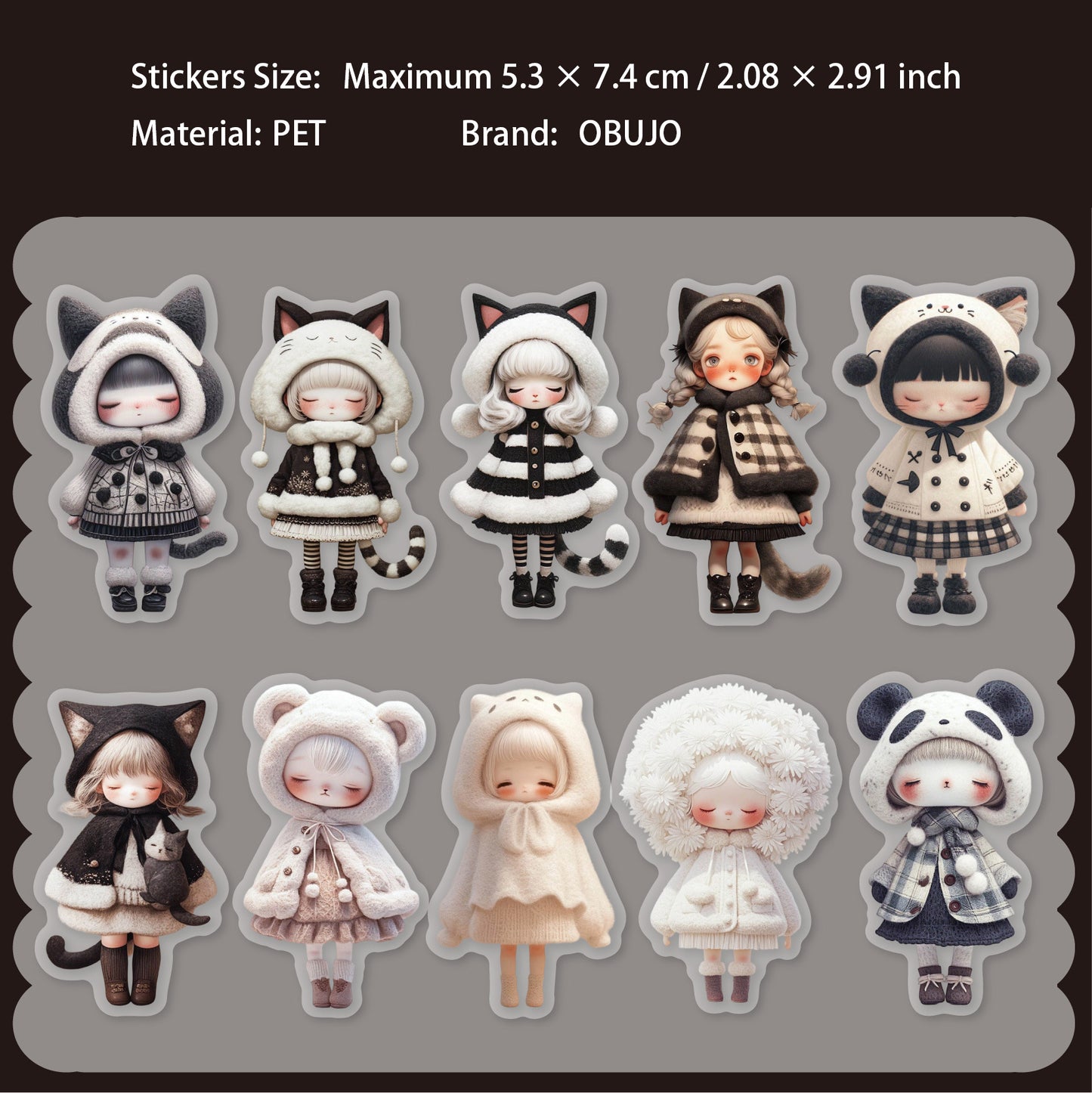 20 Pcs Toy Themed PET Stickers TRXL