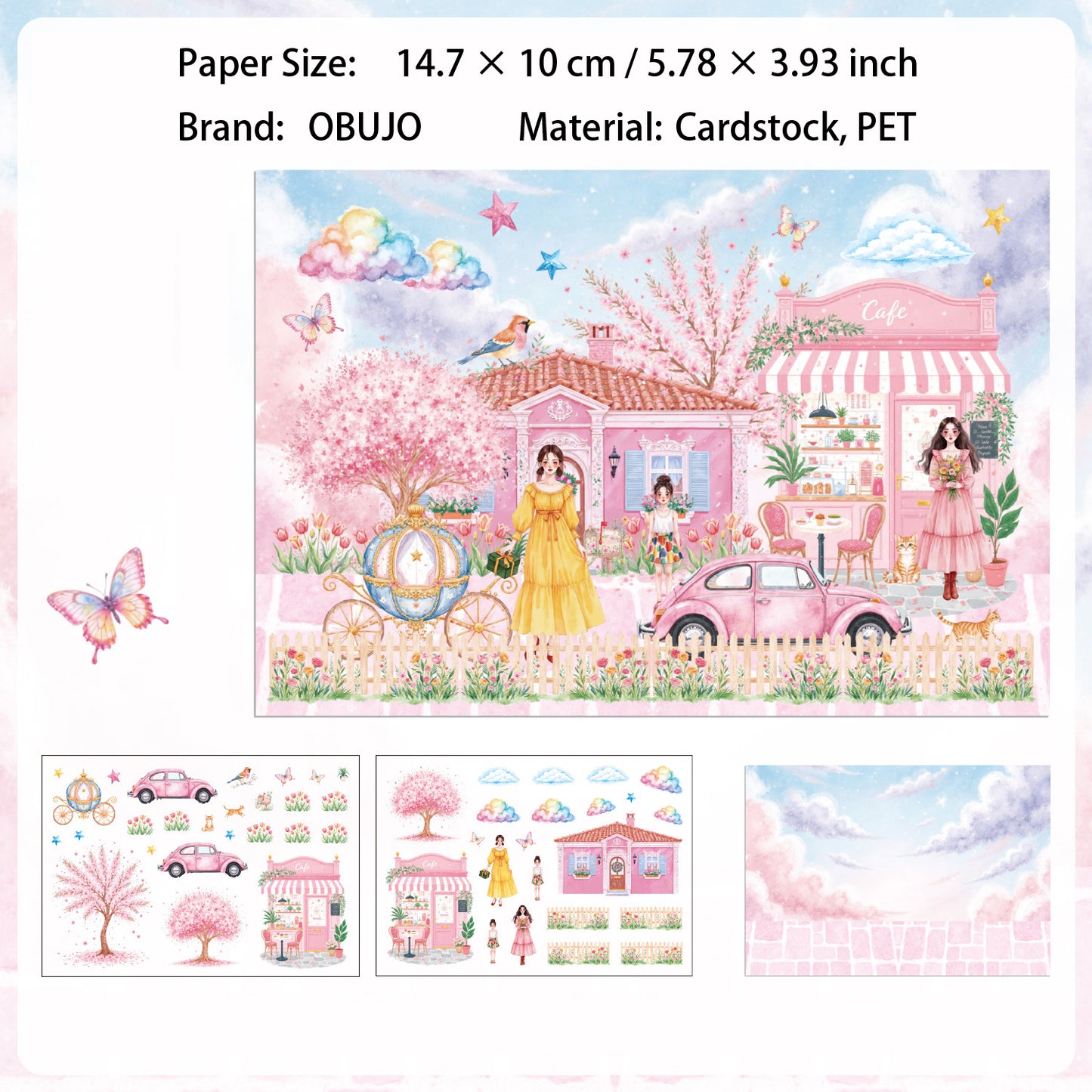 Flower House Themd DIY Stickers Kit HJHL
