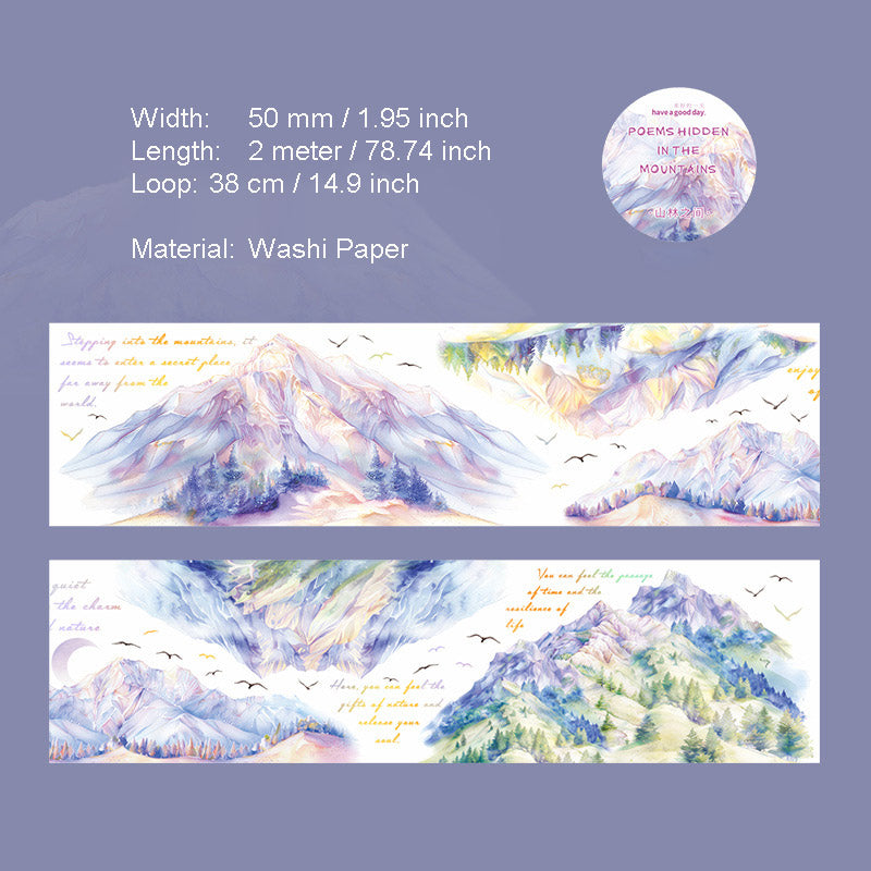 1 Roll Seasonal Forest Landscape Washi Tape CZSLJDS