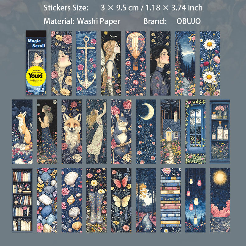 50 Pcs Magic Theme Washi Stickers MHHJ