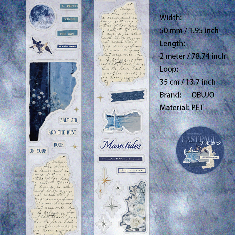 1 Roll Vintage Junk Journal Stickers Tape PTWY