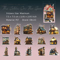 15 Pcs Quirky House PET Stickers CLSXW