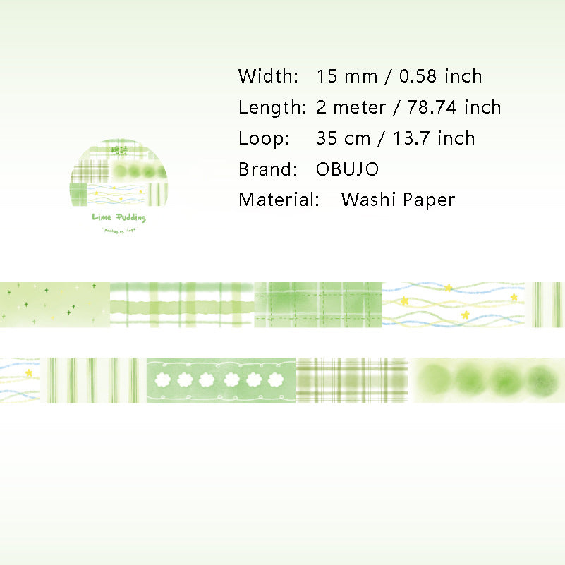 1 Roll Watercolor Grid Washi Tape SSZM