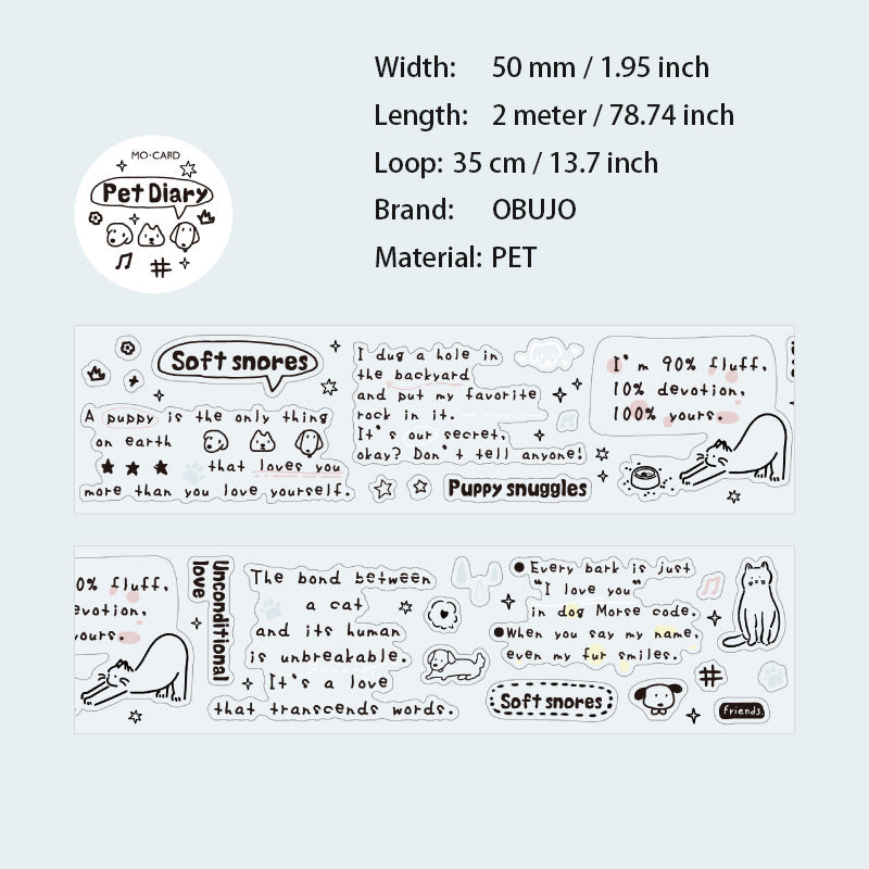 1 Roll Quote Words PET Stickers JDXT