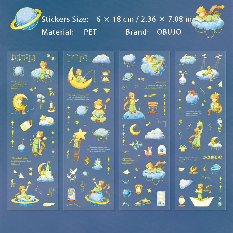 4 Sheeets Little Prince PET Stickers XHXC