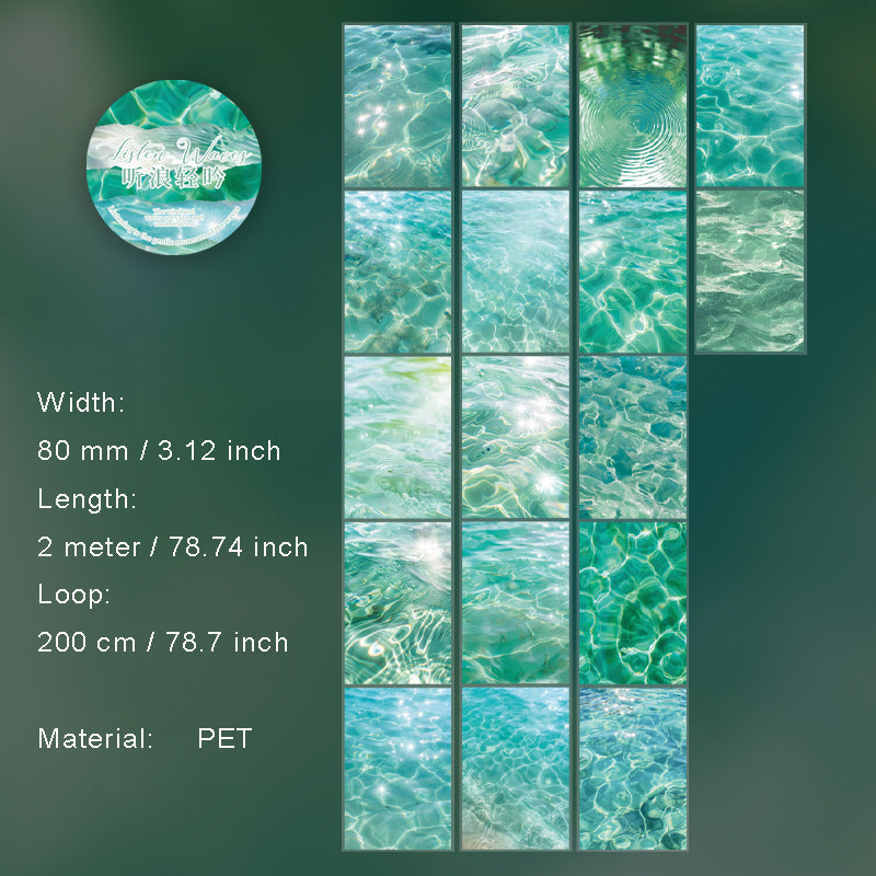 1 Roll Water Texture PET Stickers Tape TLQY