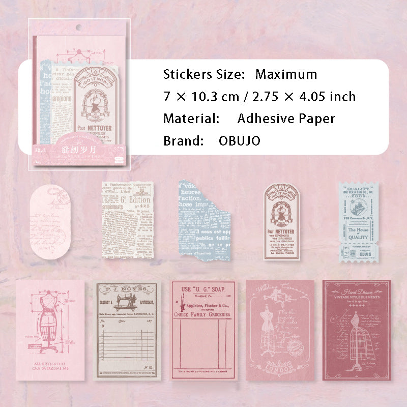 20 Pcs Vintage Journal Paper SYJN