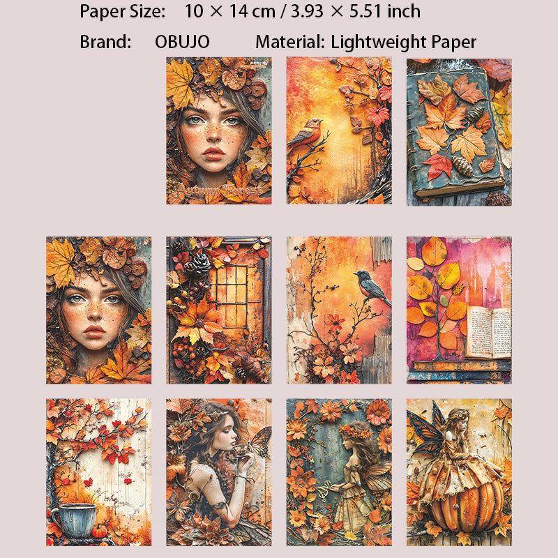 30 Pcs Fairy Autumn Journal Paper QLJM