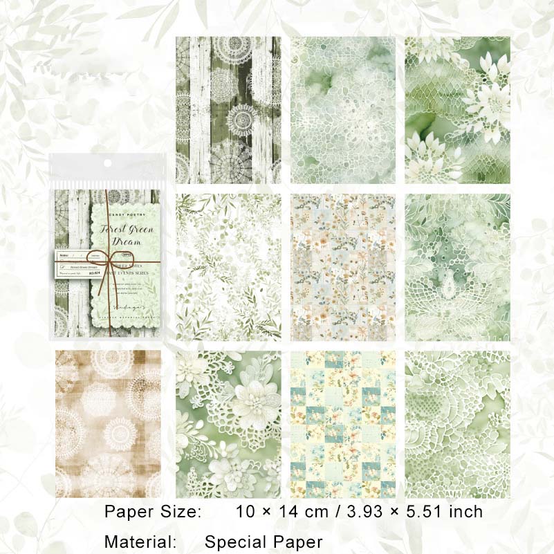 30 Pcs Vintage Floral Scrapbook Paper HQWS
