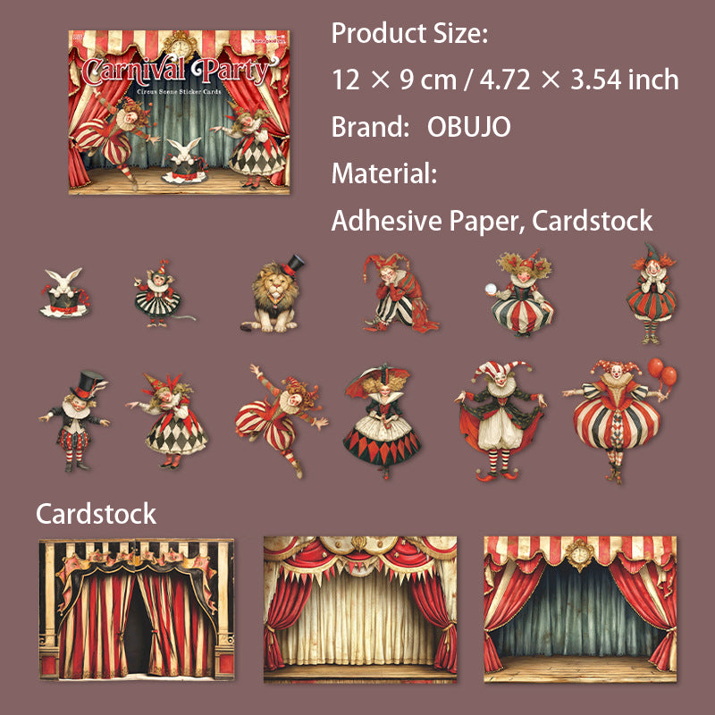 15 Pcs Joker Themed DIY Stickers and Paper Kit JNHPD