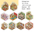 10 Pcs 3D Scene DIY PET Stickers Set XXSJ