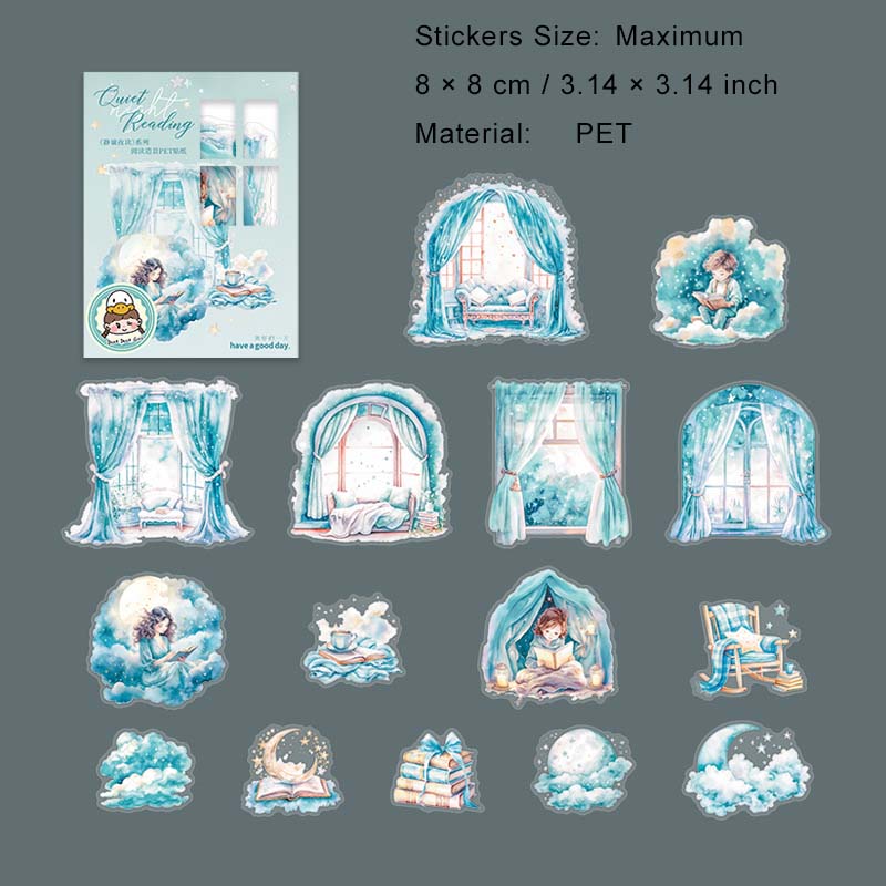 30 Pcs Girl Roon PET Stickers JMYD