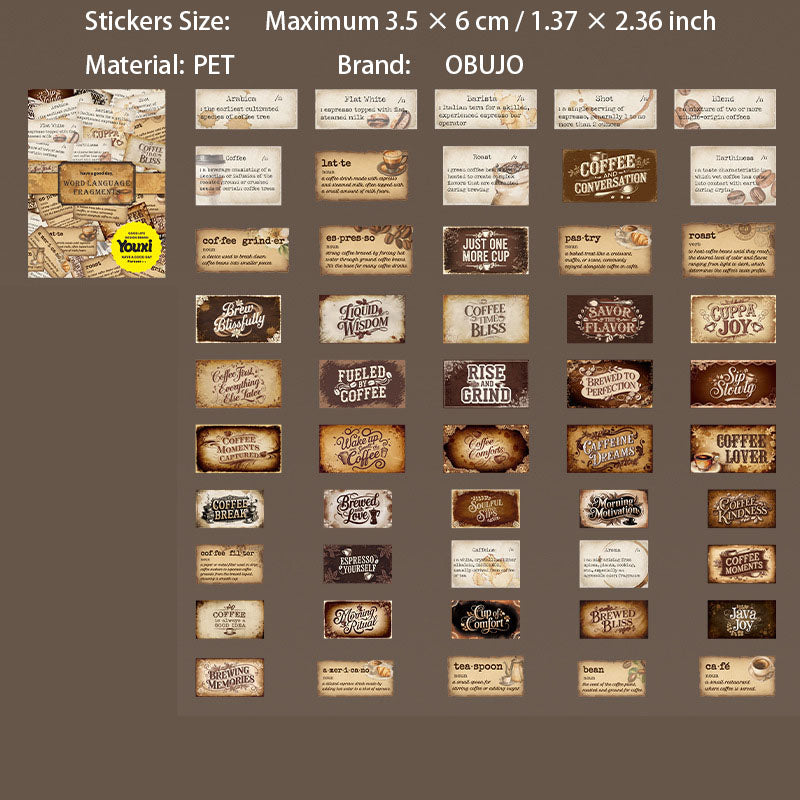 100 Pcs Quote Word Stickers ZYSP