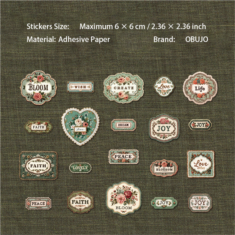 20 Pcs Vintage Lable Stickers SCBBQ