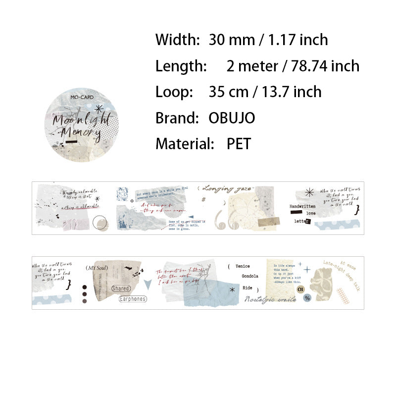 1 Roll Collage Themed PET Tape PTSY