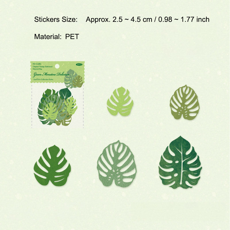 30 Pcs Hollow Cutout Paper Leaf YZSWJ