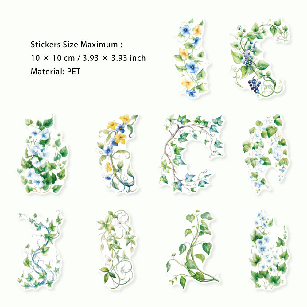 20 Pcs PET Vine Stickers YMSZ