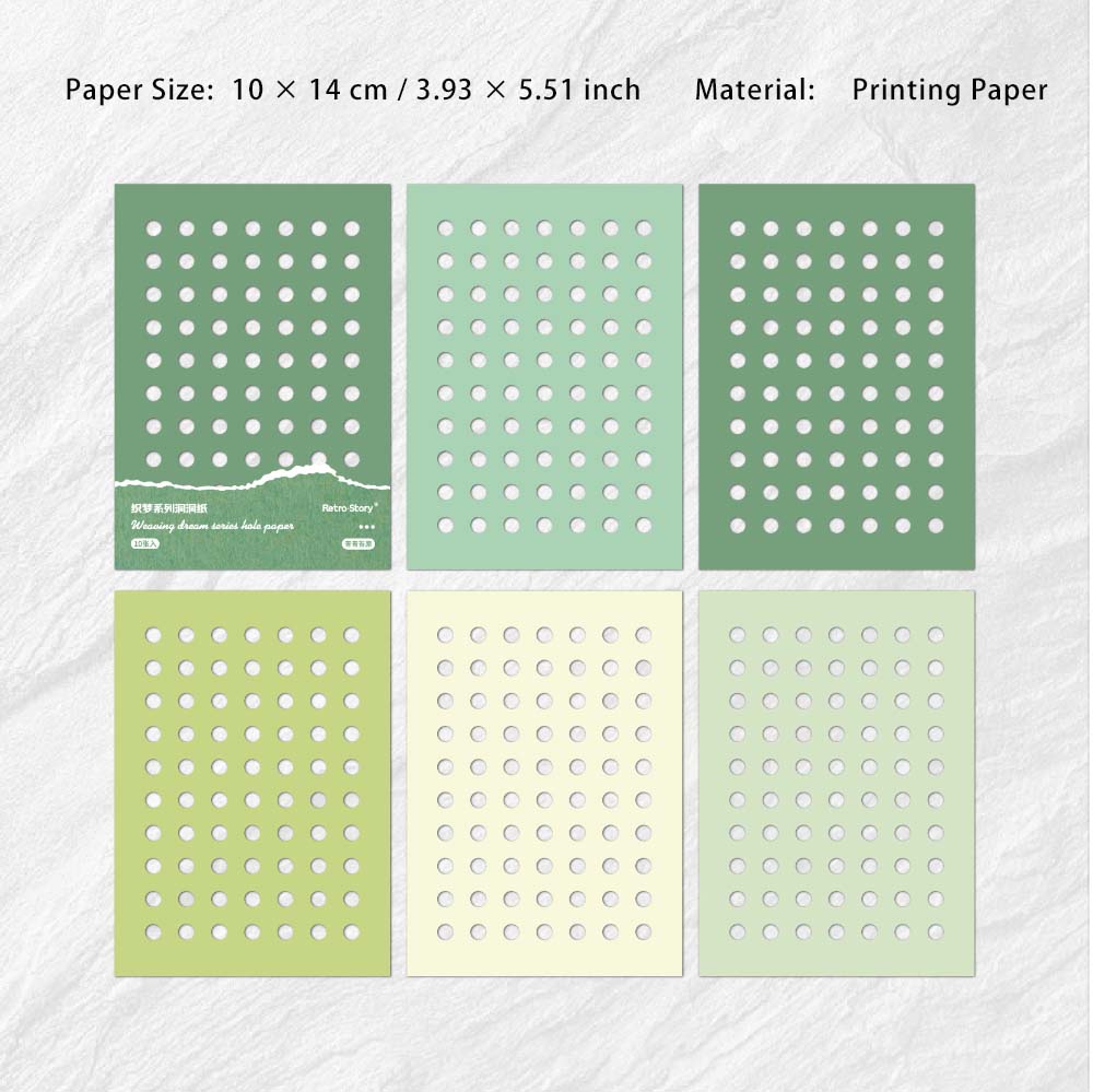 10 Sheets Cutout Scrapbook Paper ZMXL