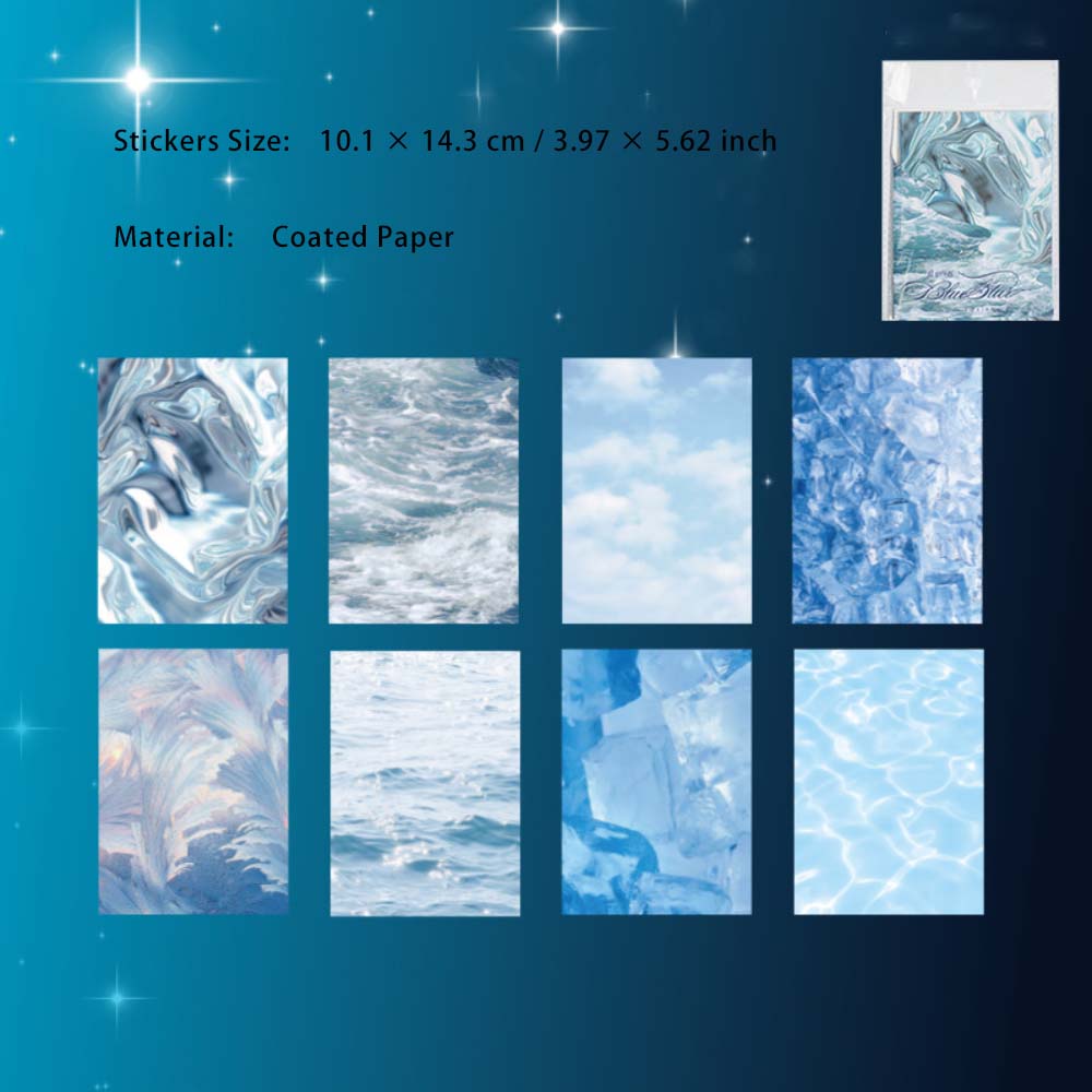 16 Sheets Light Art Theme Stickers LGRM