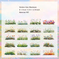 20 Pcs Wild Grass PET Stickers LYFZ